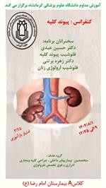 کنفرانس پیوند کلیه مورخ 1 آبان در سالن بیمارستان امام رضا (ع) - کلاس A